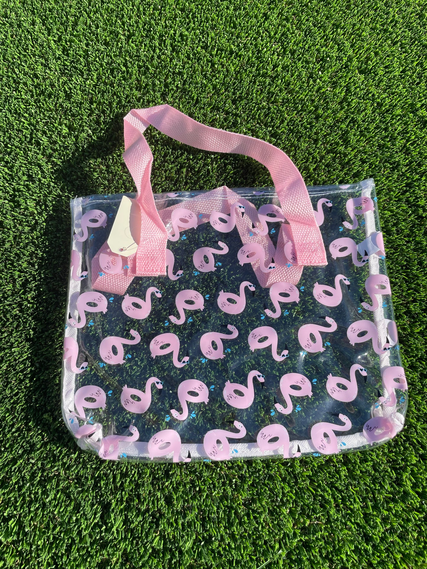 FLAMINGO CLEAR TOTE BAG